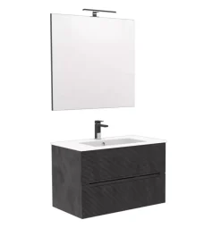 New Mobile bagno "canaletto" grigio, 80 cm Mobili Bagno