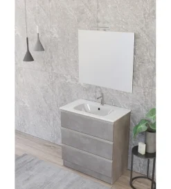 Mobili Bagno-Decor Bagno Mobile bagno "canova" cemento, 80 cm