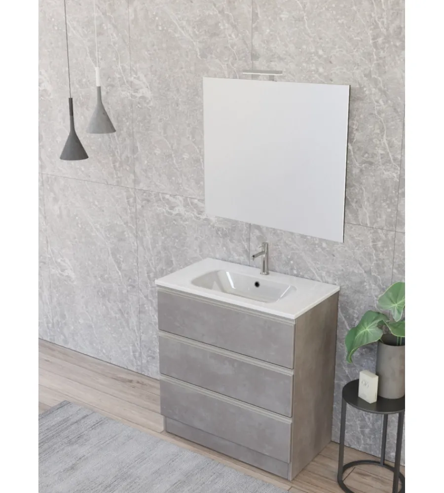 Mobili Bagno-Decor Bagno Mobile bagno "canova" cemento, 80 cm