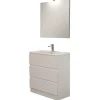 Decor Bagno Mobili Bagno|Mobile bagno da terra "leonardo" 3 cassetti bianco, 78x39,5x85 cm