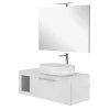 New Mobile bagno "tiziano" colore grigio cielo, 110 cm Mobili Bagno