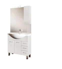 Mobili Bagno- Mobile bagno "gaia" 2 ante, 3 cassetti e 1 colonnina, 85x50x200 cm
