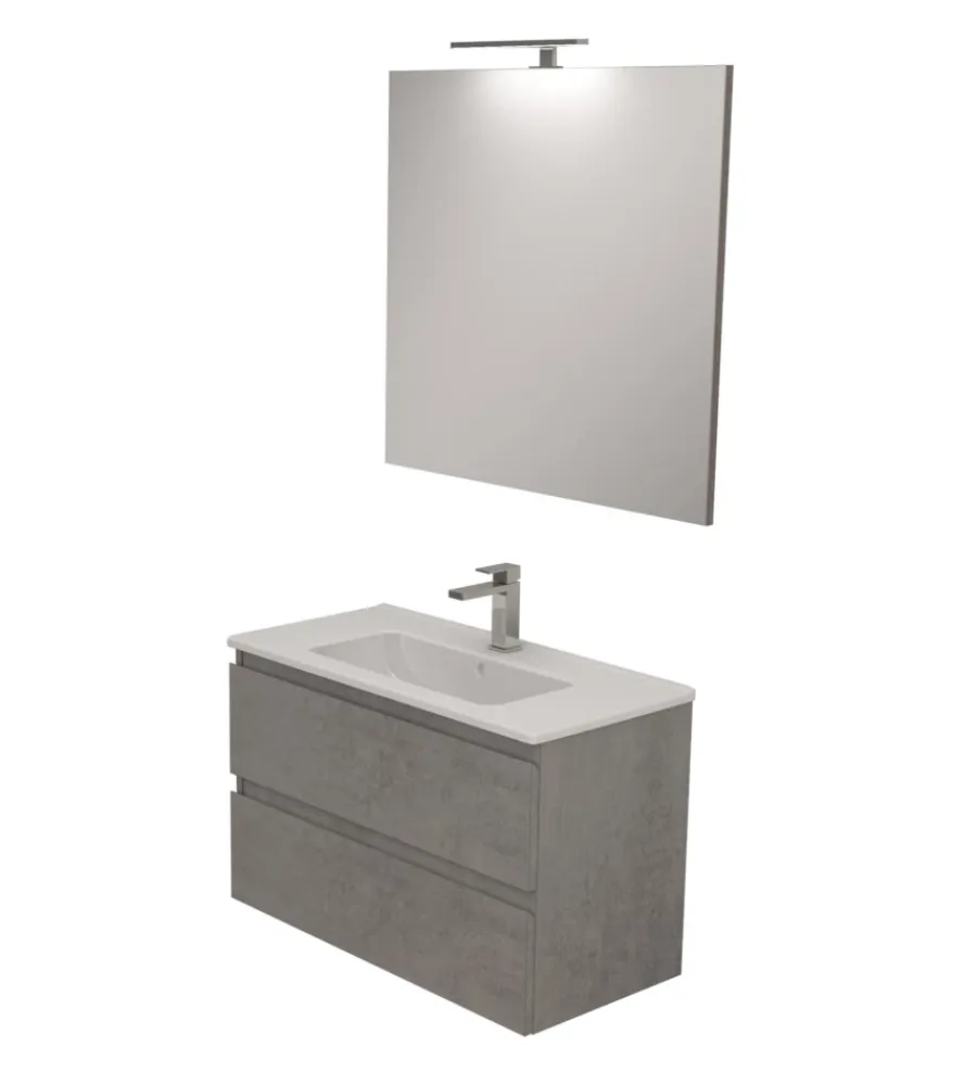 Mobili Bagno-Decor Bagno Mobile bagno "leonardo" cemento, 80 cm