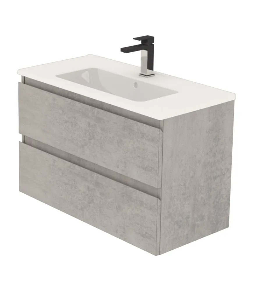 Mobili Bagno-Decor Bagno Mobile bagno "leonardo" cemento, 80 cm