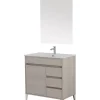 Mobili Bagno|Mobile bagno "mondo" rovere, 82x47x85,5 cm