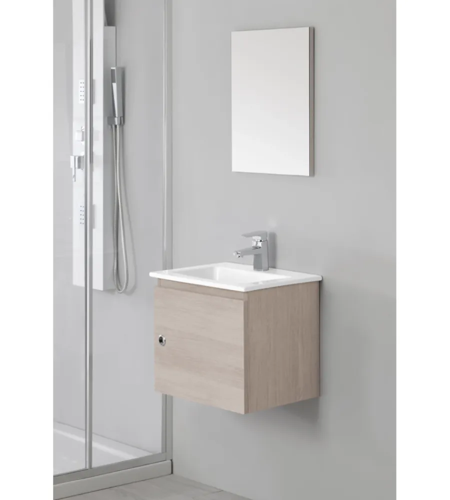 Mobili Bagno- Mobile bagno "petit" rovere chiaro, 50x36x42 cm
