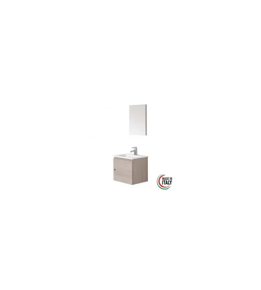 Mobili Bagno- Mobile bagno "petit" rovere chiaro, 50x36x42 cm