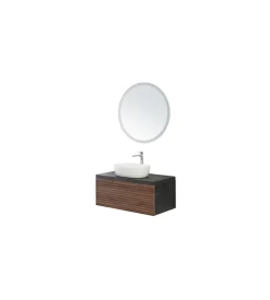 Mobili Bagno- Mobile bagno "ravello" noce, 90x46x40 cm