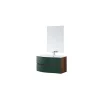 Mobili Bagno- Mobile bagno sospesa "minori" ad onda verde, 91x51,5x50 cm