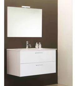 Online Mobile bagno sospeso "alice" con 2 cassettoni bianco lucido, 80x47x53 cm Mobili Bagno