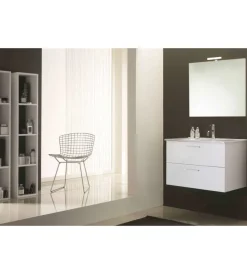 Online Mobile bagno sospeso "alice" con 2 cassettoni bianco lucido, 80x47x53 cm Mobili Bagno