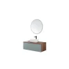 Mobili Bagno- Mobile bagno sospeso "amalfi" verde salvia, 110x46x40 cm
