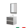 Sale Mobile bagno sospeso "fabula" bianco e cemento, 60x47x57 cm Mobili Bagno