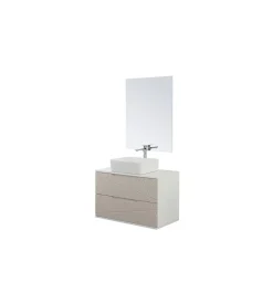 Mobili Bagno|Mobile bagno sospeso "furore" tortora, 90x46x58,5 cm