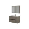Mobili Bagno- Mobile bagno sospeso "oxid" con specchio, 90x46x57 cm