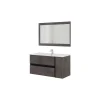 Mobili Bagno|Mobile bagno sospeso "oxid" con specchio, 110x46x57 cm