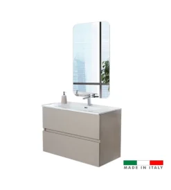 Online Mobile bagno sospeso "pastello" tortora, 90x47x60 cm Mobili Bagno