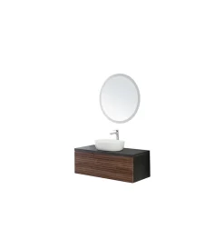 Mobile bagno sospeso "ravello" noce, 110x46x40 cm Mobili Bagno