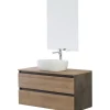 Mobili Bagno- Mobile bagno sospeso "revital" noce, 80x46x51 cm