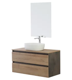 Mobili Bagno- Mobile bagno sospeso "revital" noce, 80x46x51 cm