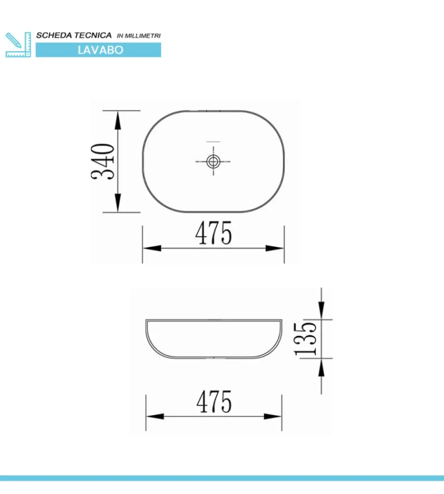 Mobili Bagno- Mobile bagno sospeso "revital" noce, 80x46x51 cm