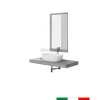 Mobili Bagno- Mobile bagno sospeso "shelf" finitura cemento, 120x50x8 cm