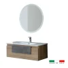 New Mobile bagno sospeso "urban" con specchio e cassetti, 100x47x38 cm Mobili Bagno