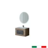Mobili Bagno|Mobile bagno sospeso "urban" con specchio e cassetti, 80x47x49 cm