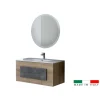 Mobili Bagno|Mobile bagno sospeso "urban" con specchio e cassetti, 100x47x49 cm