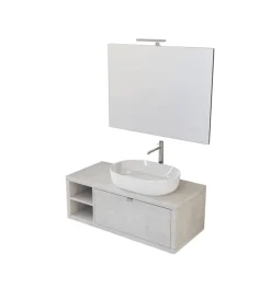 Mobili Bagno-Decor Bagno Mobile bagno "tintoretto" grigio chiaro, 110 cm