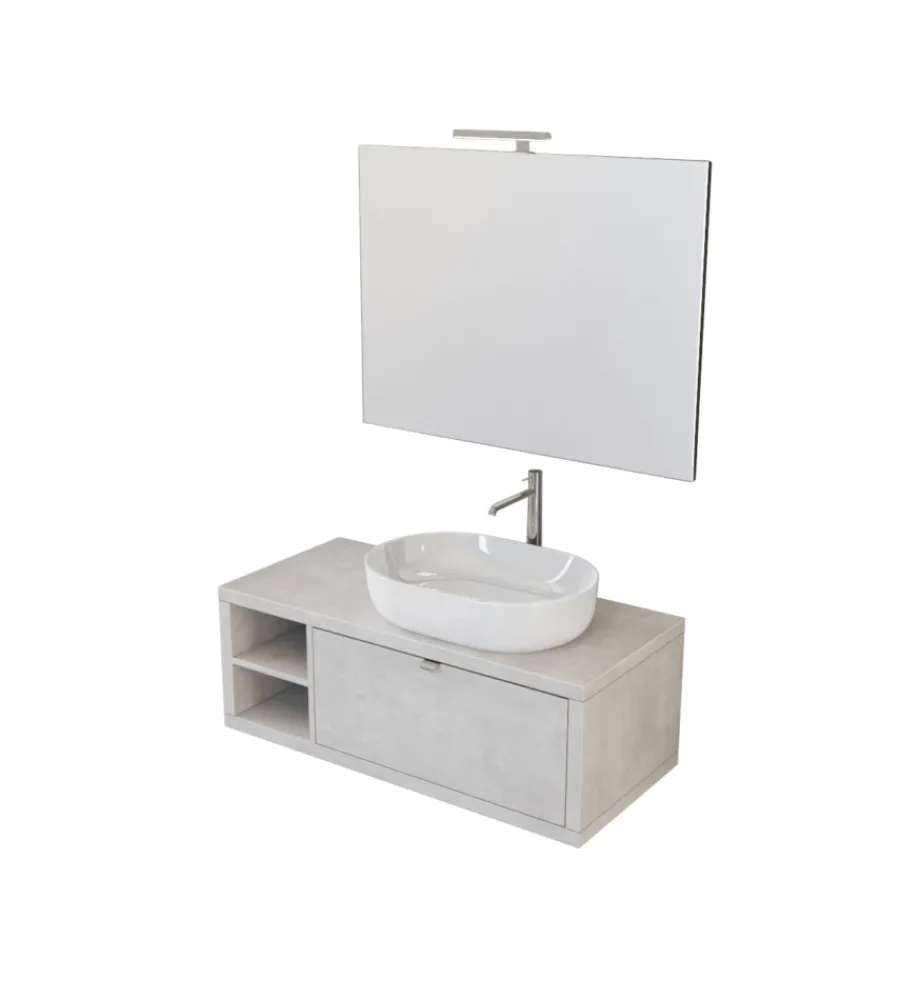 Mobili Bagno-Decor Bagno Mobile bagno "tintoretto" grigio chiaro, 110 cm