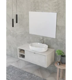 Mobili Bagno-Decor Bagno Mobile bagno "tintoretto" grigio chiaro, 110 cm