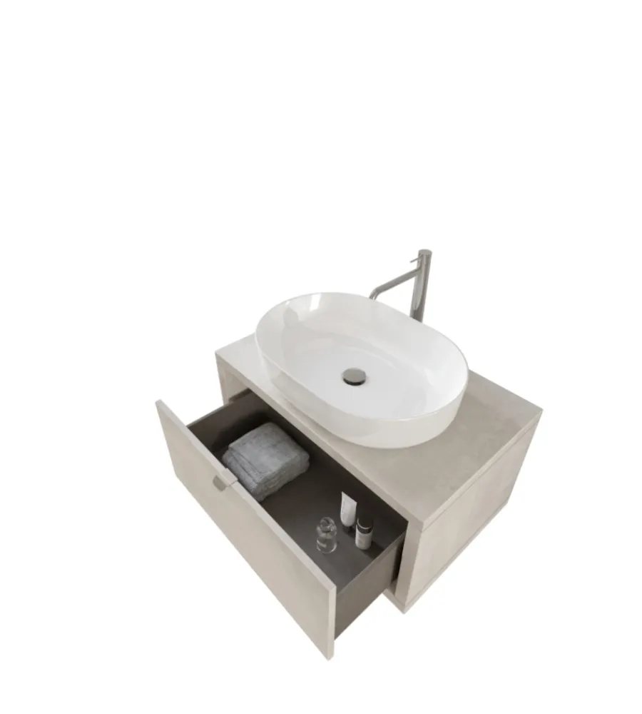 Mobili Bagno-Decor Bagno Mobile bagno "tintoretto" grigio, 80 cm