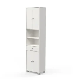 Mobile colonna "bikini" con cassetto e ante bianco 50,5x196x33 cm Mobiletti Multiuso