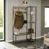 BellaHome Mobili Da Ingresso|Mobile da ingresso "industrial" grigio 110x40x180 cm