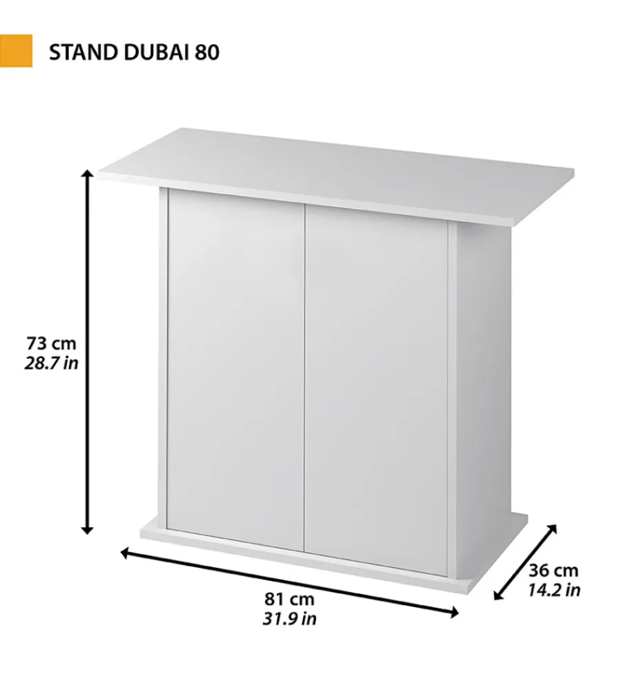 Ferplast Acquariologia|Mobile in legno per acquario - stand bubai 80 nero, 81 x 36 x h 73 cm -