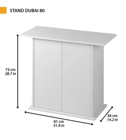 Acquariologia-Ferplast Mobile in legno per acquario - stand bubai 80 bianco, 81 x 36 x h 73 cm -