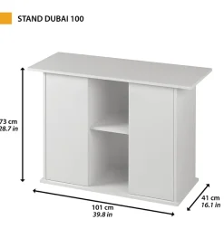 Online Mobile in legno per acquario - stand bubai 100 bianco, 101 x 41 x h 73 cm - Acquariologia