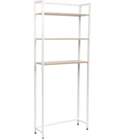 Sale Mobile lavatrice "janet" bianco e legno, 68x24x165 cm Mobiletti Multiuso