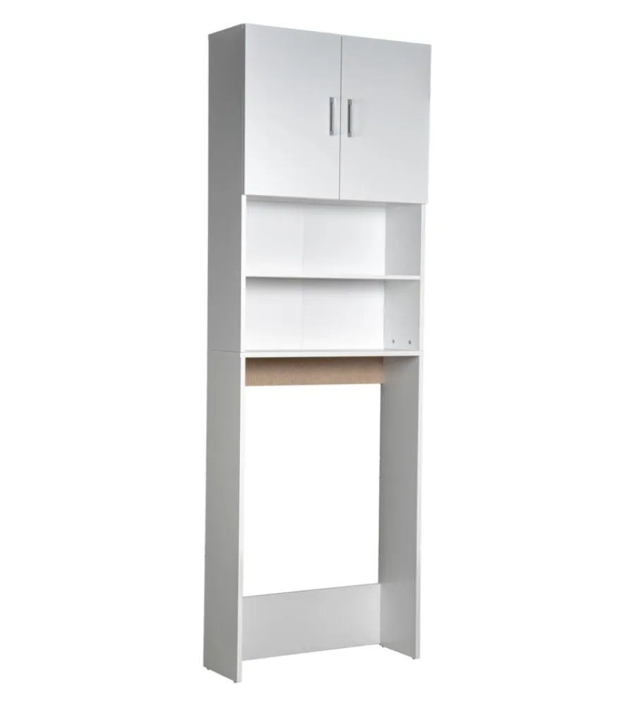 Mobiletti Multiuso|Mobile lavatrice salvaspazio "wash" colore bianco, 64x24x190 cm