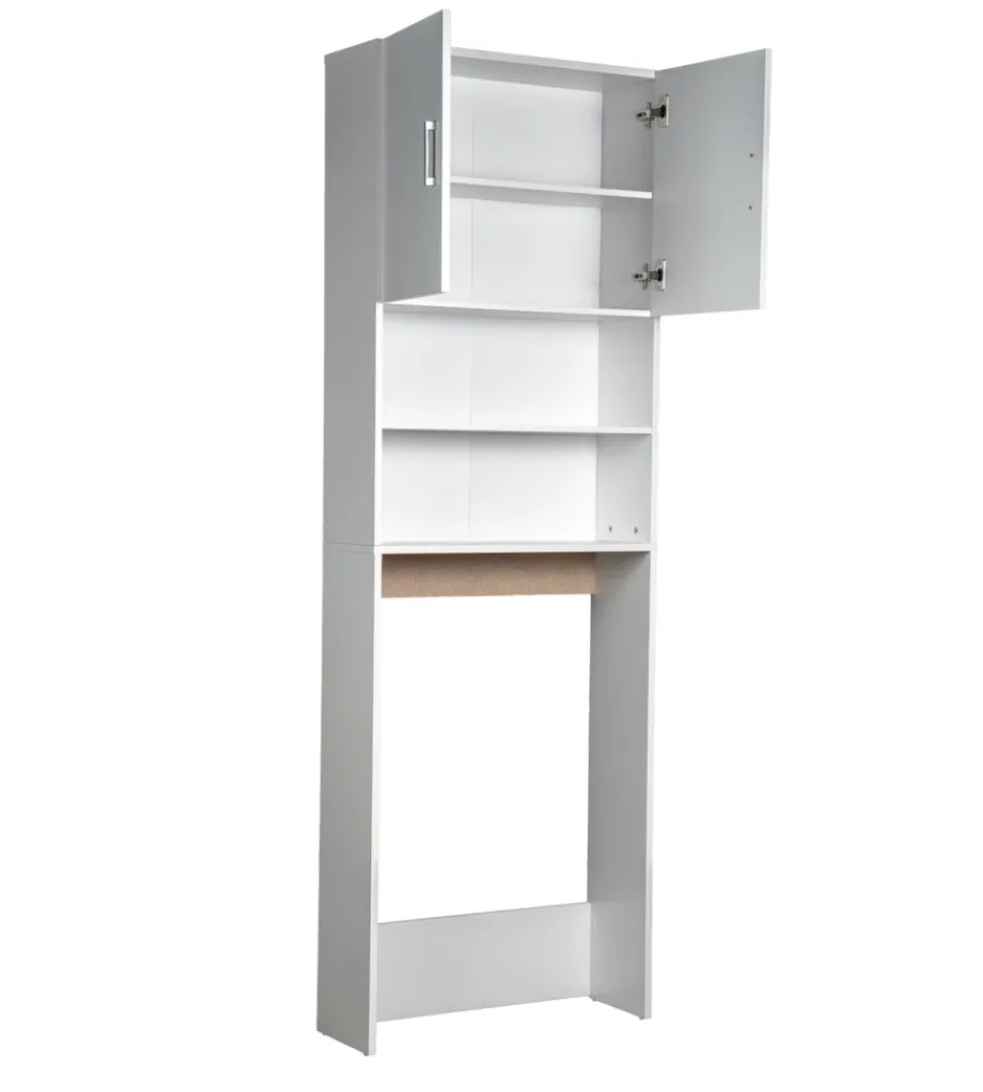 Mobiletti Multiuso|Mobile lavatrice salvaspazio "wash" colore bianco, 64x24x190 cm