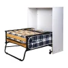 Letti E Comodini|Mobile letto estraibile a scomparsa con rete e materasso 80x190 cm