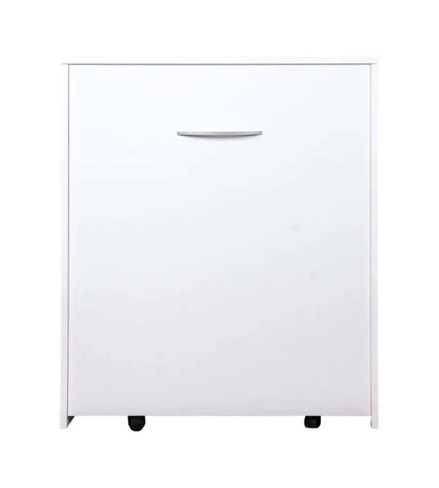 Letti E Comodini|Mobile letto estraibile a scomparsa con rete e materasso 80x190 cm