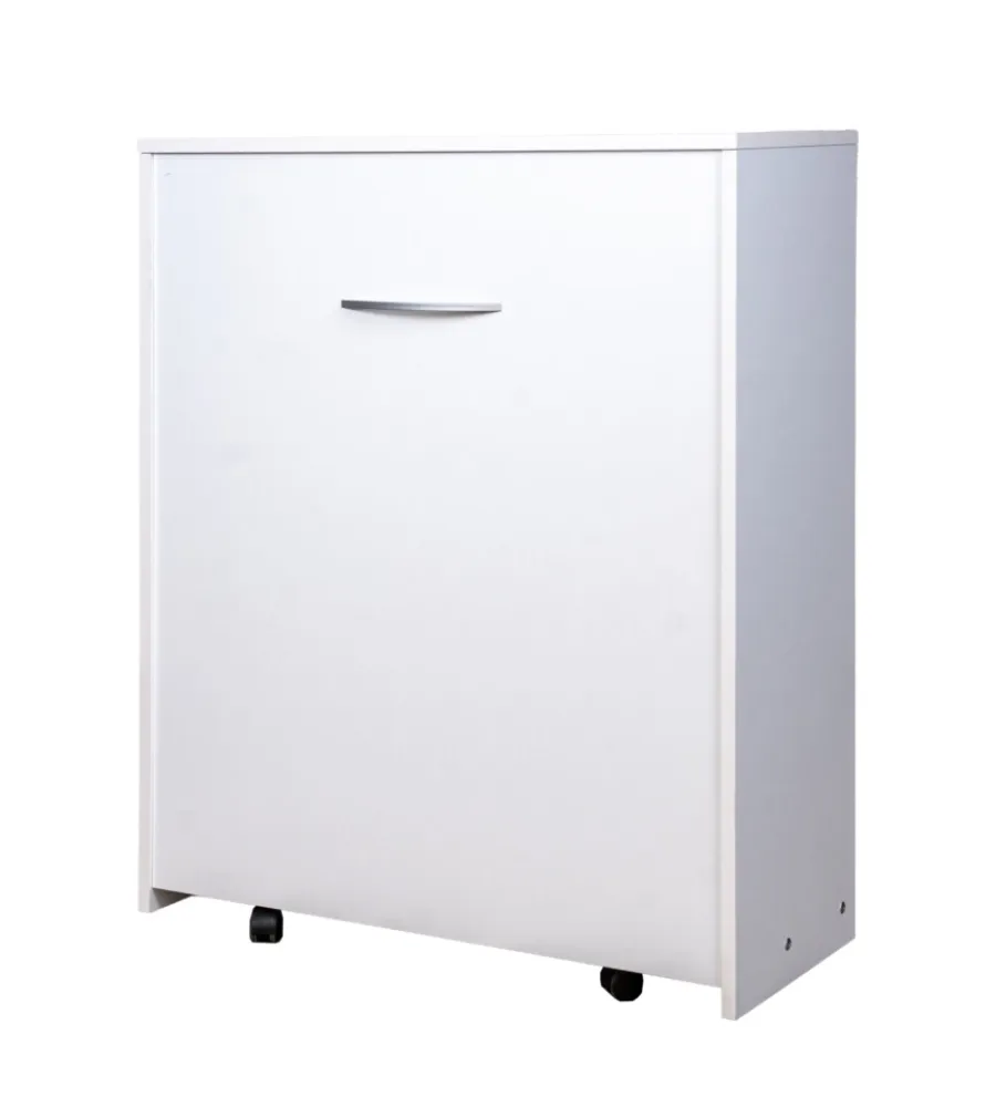Letti E Comodini|Mobile letto estraibile a scomparsa con rete e materasso 80x190 cm