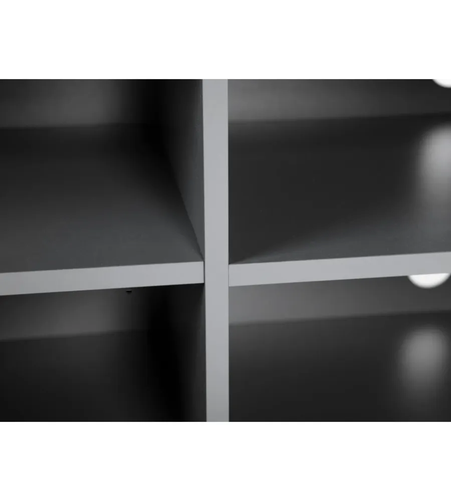 Pareti Soggiorno E Porta Tv- Mobile porta tv 2 ante grigio e quercia, 180x41,6x49 cm