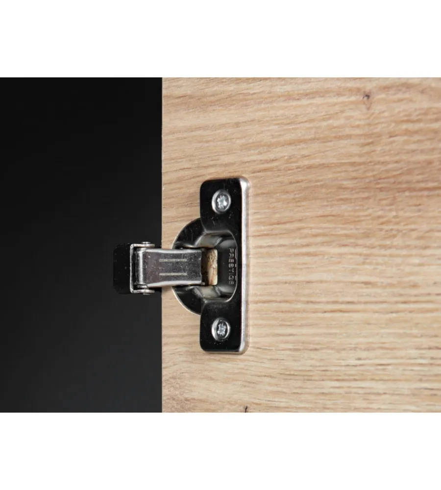Pareti Soggiorno E Porta Tv- Mobile porta tv 2 ante grigio e quercia, 180x41,6x49 cm