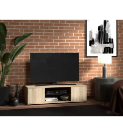 BellaHome Pareti Soggiorno E Porta Tv|Mobile porta tv "valencia" quercia, 120x40x34 cm