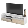 Pareti Soggiorno E Porta Tv- Mobile soggiorno porta tv "kioto" bianco e rovere
