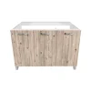 Discount Mobile sottolavello 3 ante "soft", 120 cm Cucina