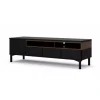 Pareti Soggiorno E Porta Tv- Mobile tv nero e legno con 1 anta e 3 cassetti, 156x48x48 cm